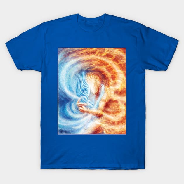 Fire and Ice (cropped, portrait format) T-Shirt by Sirielle